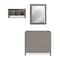 Alaterre Furniture Williamsburg 3pc Wooden Bthrm Vanity Set - 36-in. L Vanity, 30-in. L Mirror, 25-in. Wall Shelf, Gry AVAN360040BB - alternate 1